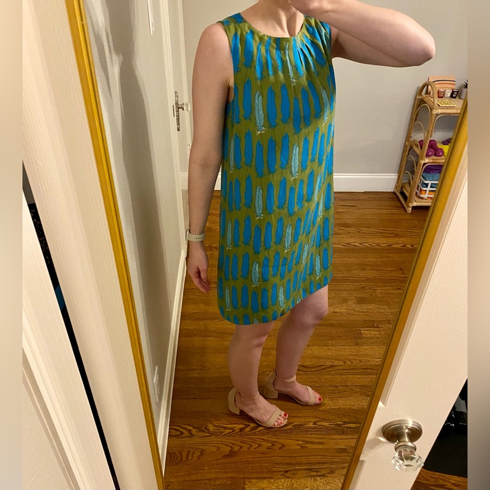 Fossil Feather Shift Dress